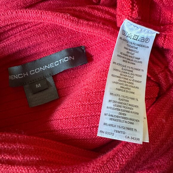 French Connection Lena High Neck Jumper Riot Red - Picture 9 of 9